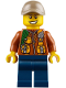 LEGO hol109 – City Jungle Explorer - Dark Orange Jacket met zakjes, Dark Blue Legs, Donkere Tan Cap met gat, grote glimlach – kleur (n.v.t.)