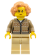 LEGO hol165 – Grootmoeder - Dark Tan Fair Isle Sweater, Tan Benen, Nougat Haar, Bril – kleur (n.v.t.)