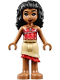 LEGO moa004 – Moana (Medium Nougat) - Mini Doll, Coral and Red Strapless Top, Tan Layered Skirt with Red Ruffle, Black Hair – kleur (n.v.t.)