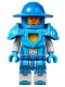 LEGO nex019 – Royal Soldat / King's Guard - Blauer Helm mit Broad Brim, Dark Azure Rüstung und Hände – kein farbe