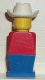 LEGO old043 – LEGOLAND - Red Torso, Blue Legs, White Cowboy Hat – kein farbe