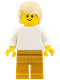 LEGO  – Plain White Torso mit weißen Armen, Perlen Gold Beine, Tan Tousled Haar – kein farbe