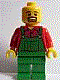 LEGO tls082 – LEGO Brand Store Männlich, Overalls Farmer Green, Brown Moustache and Goatee, No Headgear (no specific back printing) {Glasgow} – kein farbe